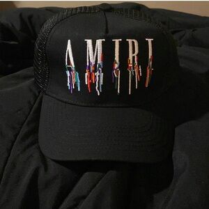 Brand new Amiri paint drip hat